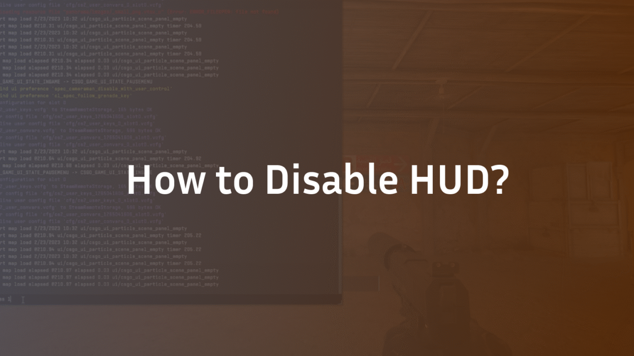 How to disable HUD?