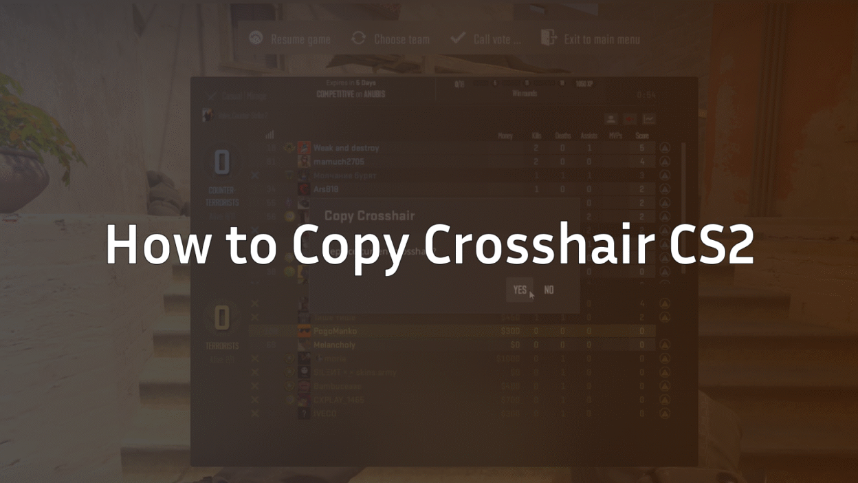 how to copy crosshair in cs2