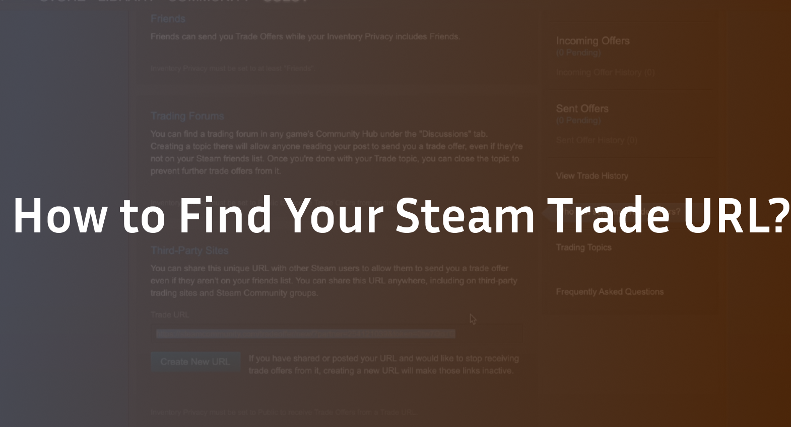 How to find your Steam trade URL?
