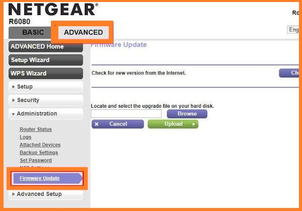 Update the router's Firmware Update