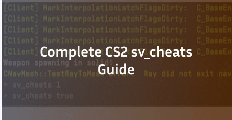 CS2 sv_cheats: Popular Commands List