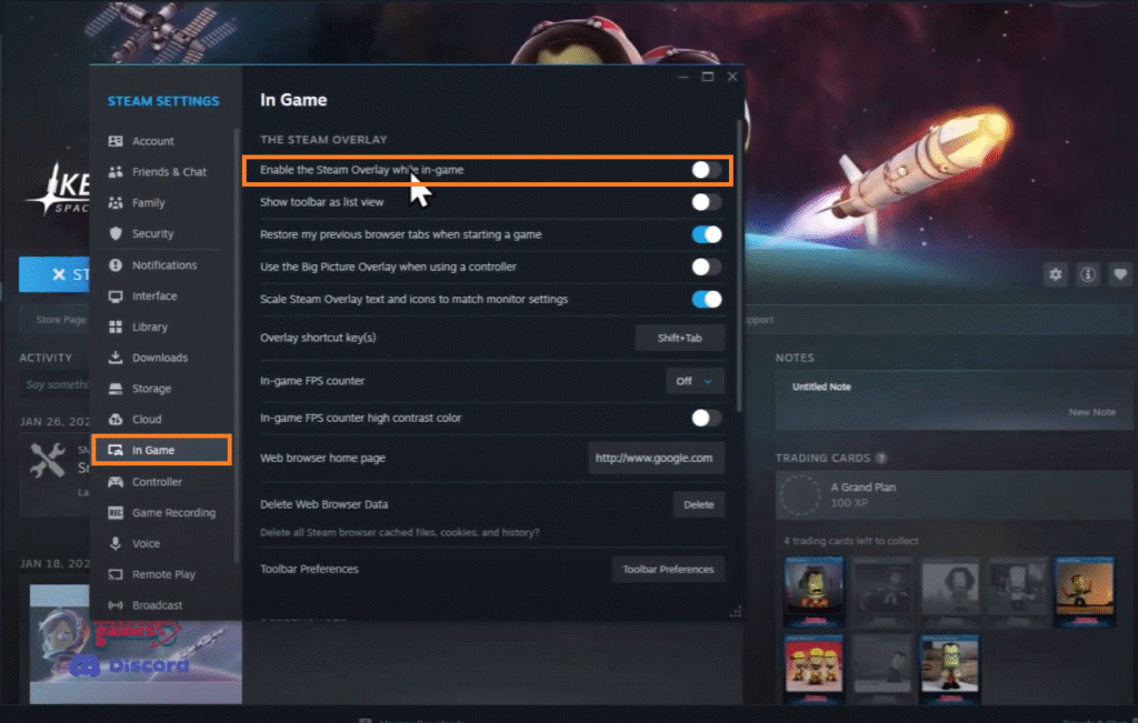 Disable Discord and Steam Overlays
