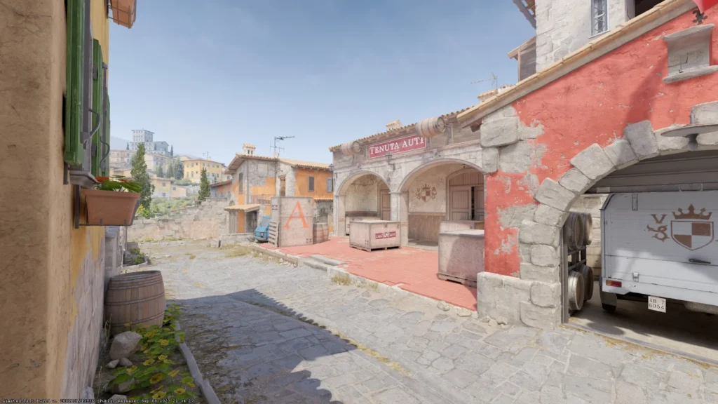 inferno bomb site a cs2 map