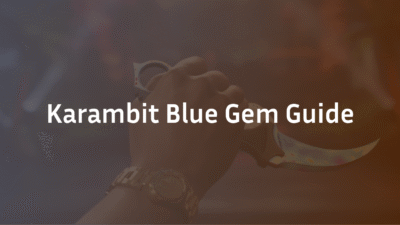 Karambit Blue Gem G uide