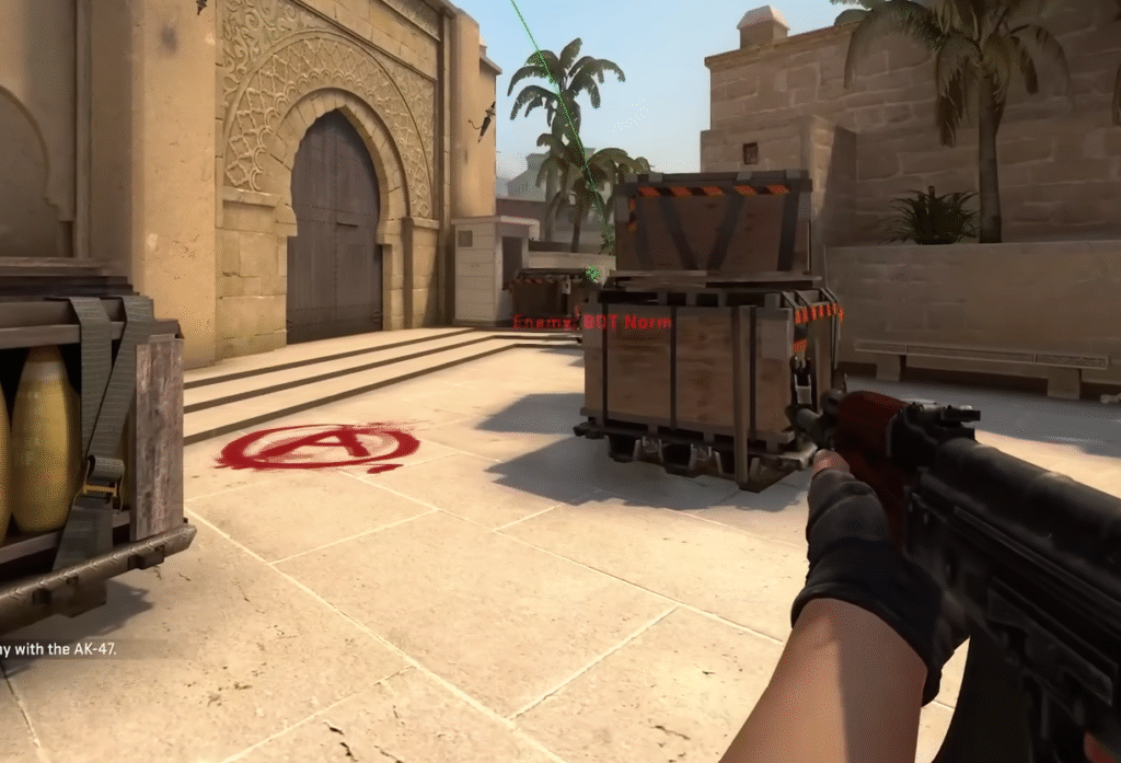 Running in circles infront of bots.