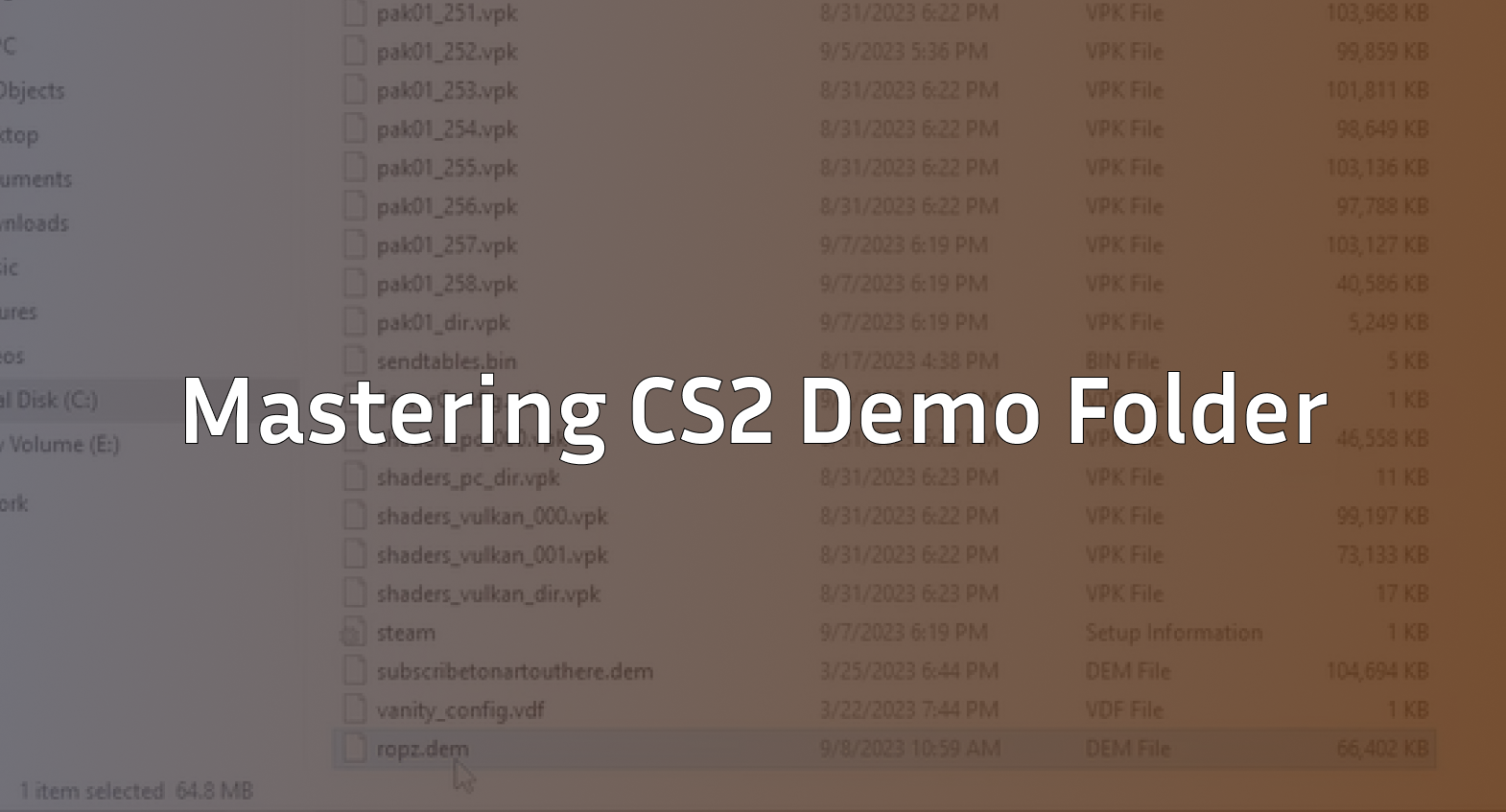 cs2 demo folder