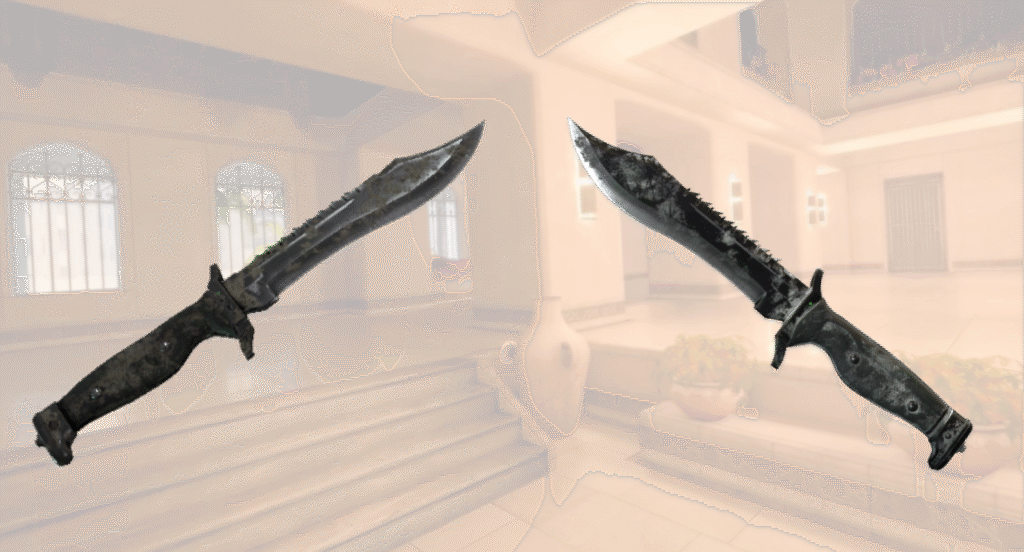 Bowie Knife Scorched and Urban Masked battle scarred