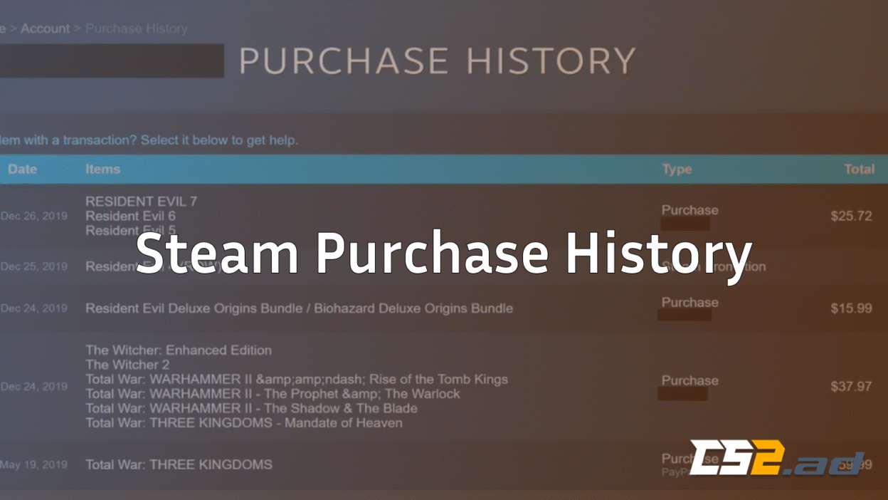 steam purchase history