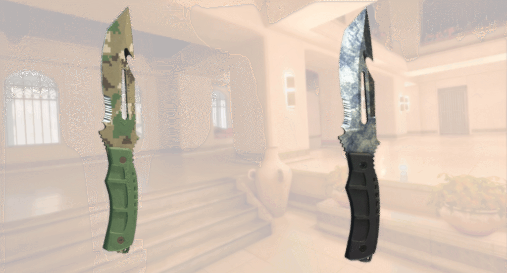 survival knife Forest DDPAT and Stained