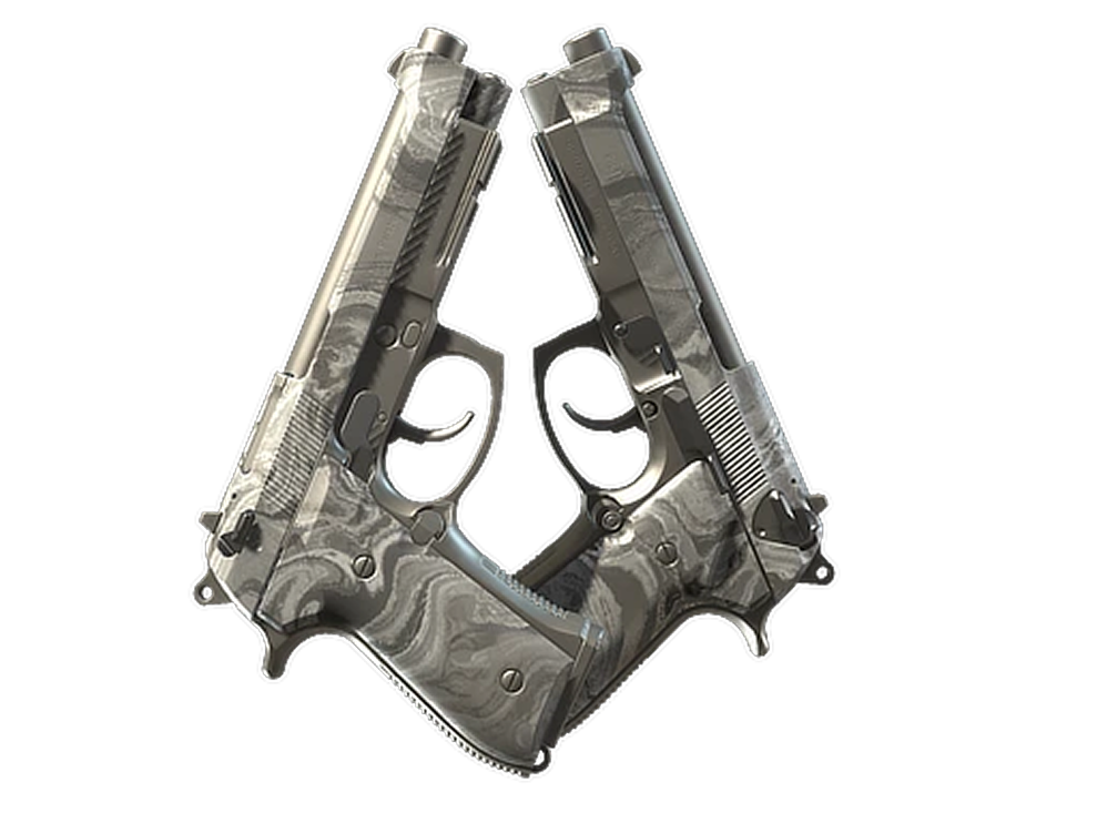 Dual Berettas | Silver Pour