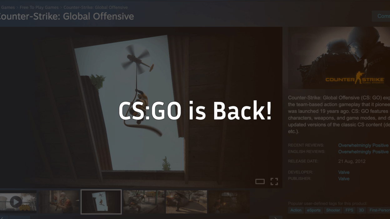 csgo returns to steam