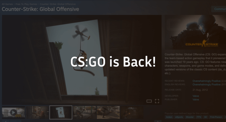 CSGO Returns to Steam with new App ID (2026)